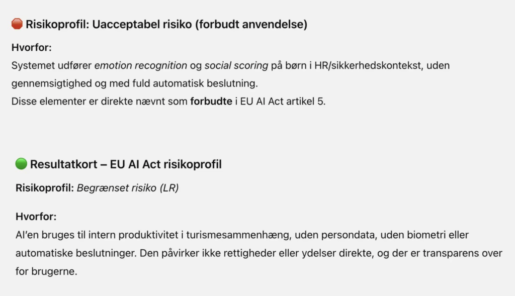 Eu AI Act profilscore
